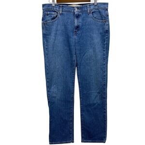 Levis 505 Nouveau Low Straight Leg Blue Jeans Womens Size 12 M Denim 35x30.5 VTG